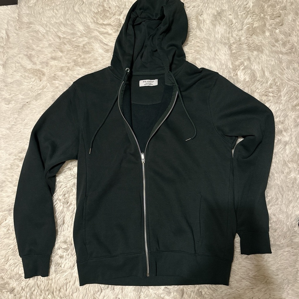 Dark Green Zip-Up Hoodie